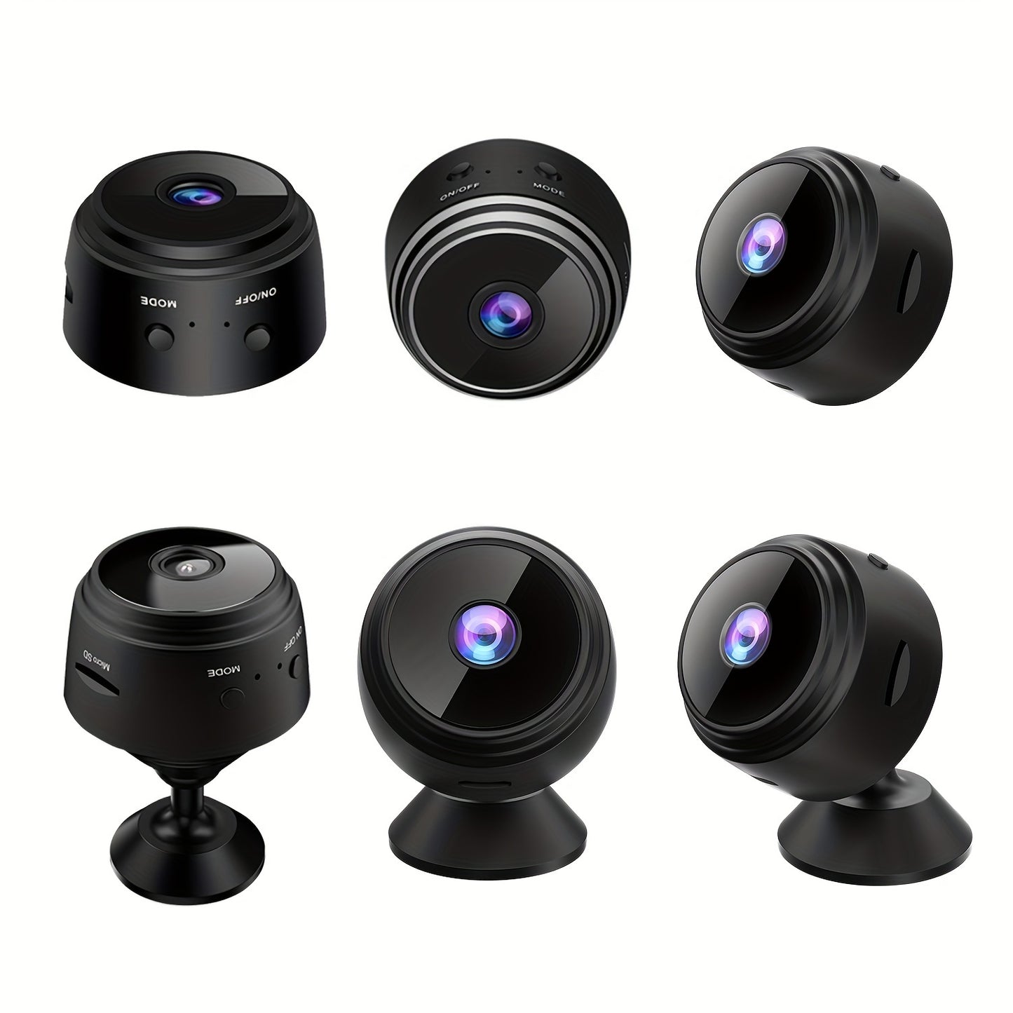 Mini Wireless Camera, 480P HD, USB Rechargeable with Built-in Lithium Polymer Battery, Magnetic Back Cover, Non-Waterproof, for Home, Pet, Car Surveillance, Supports AP Mode & Remote Monitoring