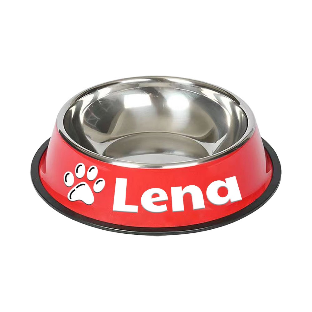 1pc Personalized Stainless Steel Dog Bowls - Non-Slip Custom Pet Feeding Dishes - For Dogs - Ideal for New Year Gifts