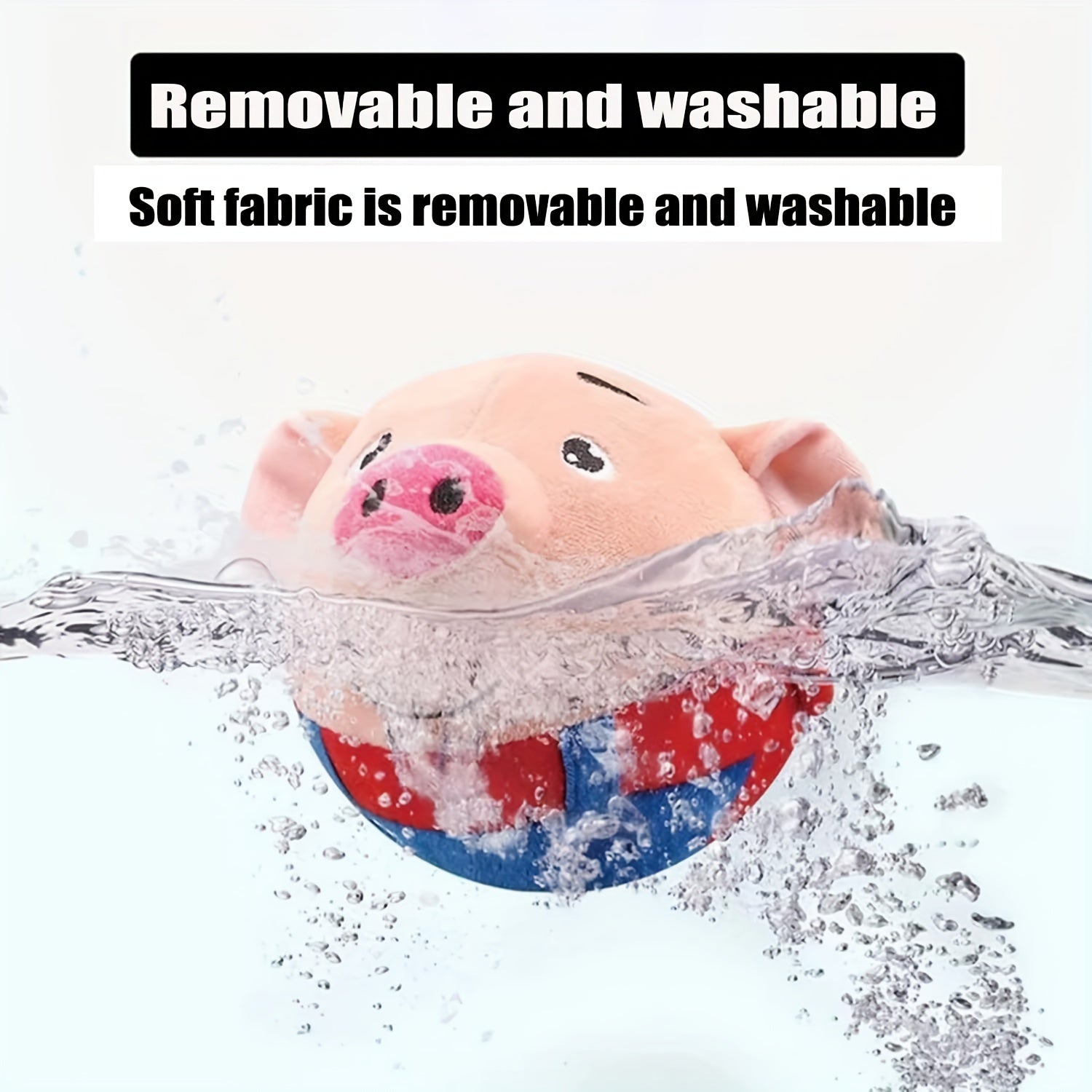 Small USB Interactive Washable Cartoon Pig Plush Sound Electronic Active Moving Pet Toy, Interactive Dog Toy Pet Bouncing Balls