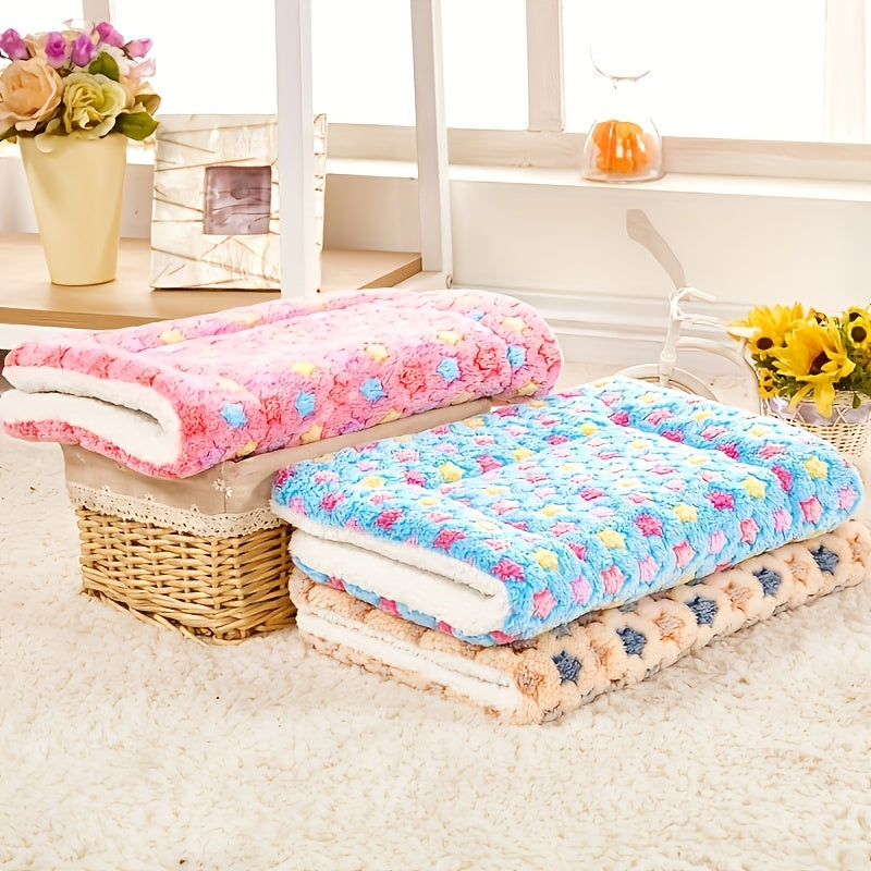 3pcs Pet Bed Set, Non-Skid Bottom, Polyester Fiber Fill, Soft Plush Cat Mat for Small Cats and Dogs, Cozy Pet Cushions for Indoor Use