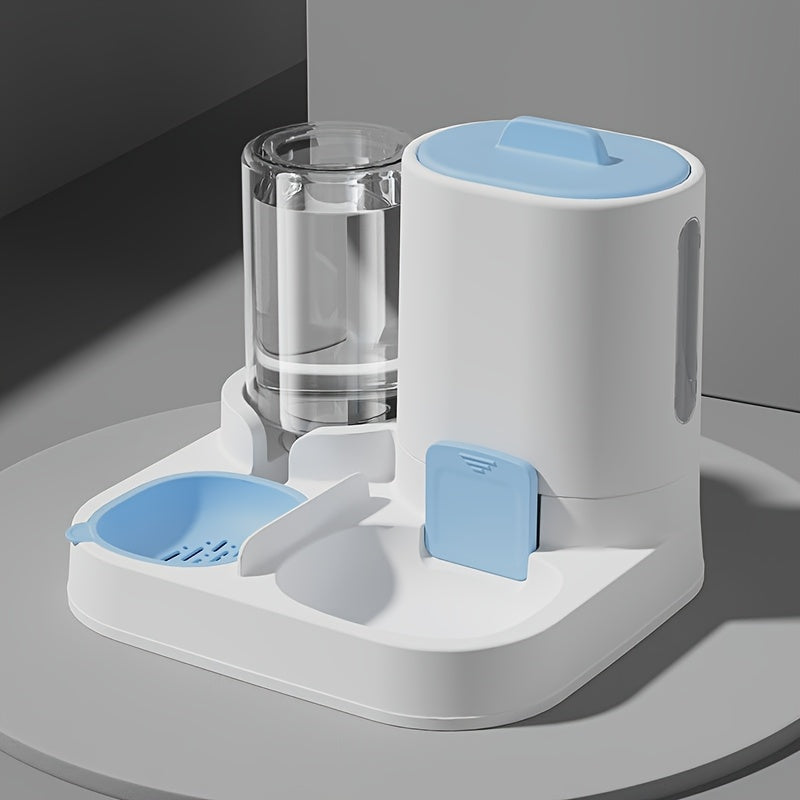 New 1pc Cat Two-in-One Automatic Feeder and Waterer, Pet Bowl Dog Basin Universal Pet Supplies