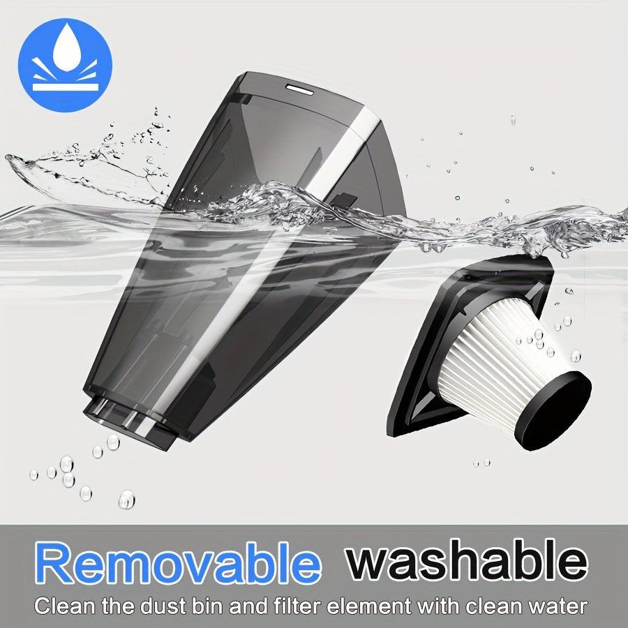 Car Vacuum Cleaner 5000pa Strong Suction, Powerful Handheld Wireless Vacuum Cleaner, USB Charging Long Working, Car Accessories For Men Women, Suitable For Cars, Homes, Offices, Pet Hair Cleaning