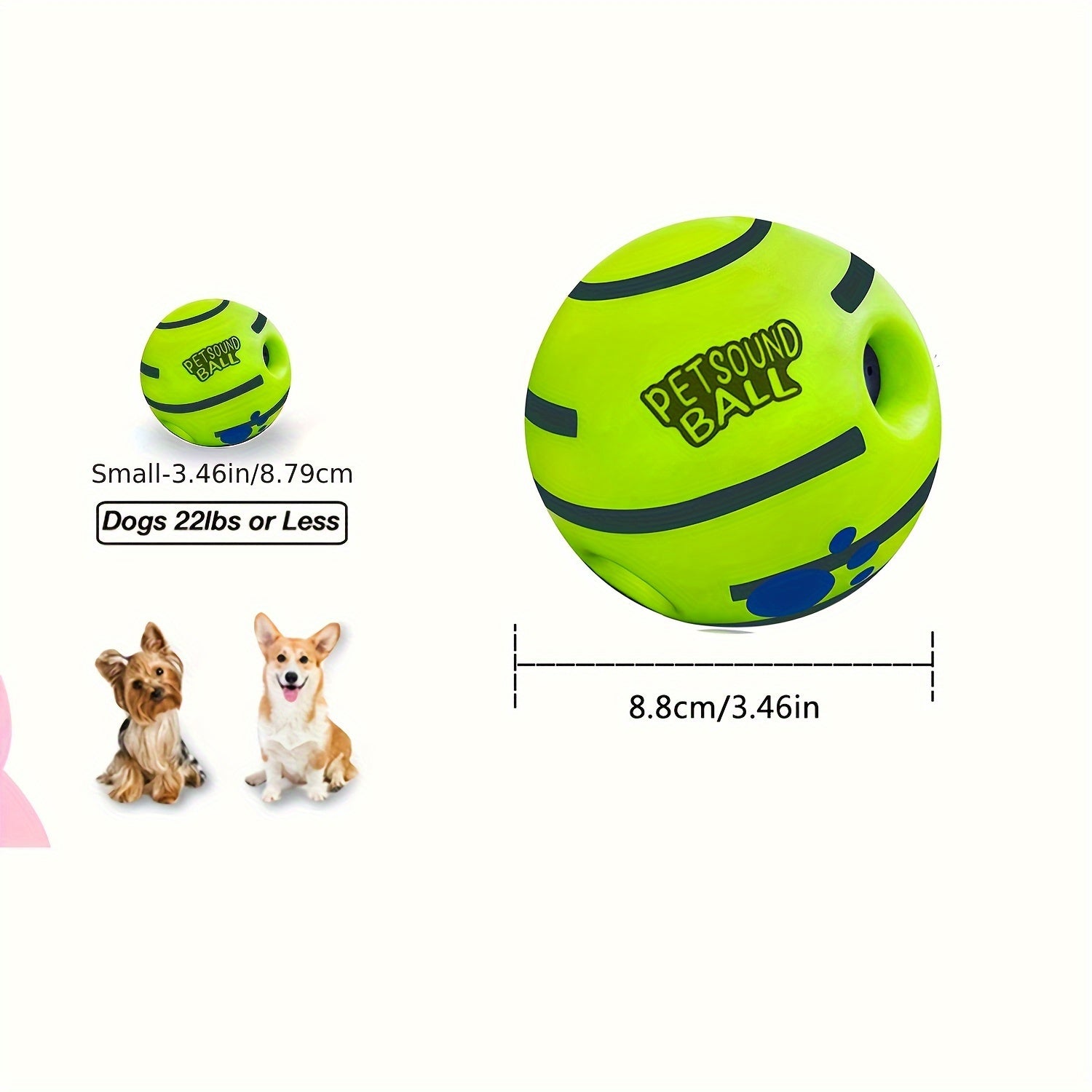 Durable Squeaky Dog Chew Toy Ball