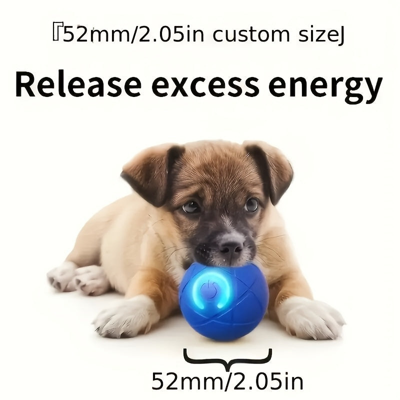 Interactive Gravity Bouncing Dog Toy - a Durable Chew Ball with an Automatic Teasing Feature, Rechargeable Lithium Polymer Battery, an Electric Pet Toy for Dogs to Entertain Themselves.
