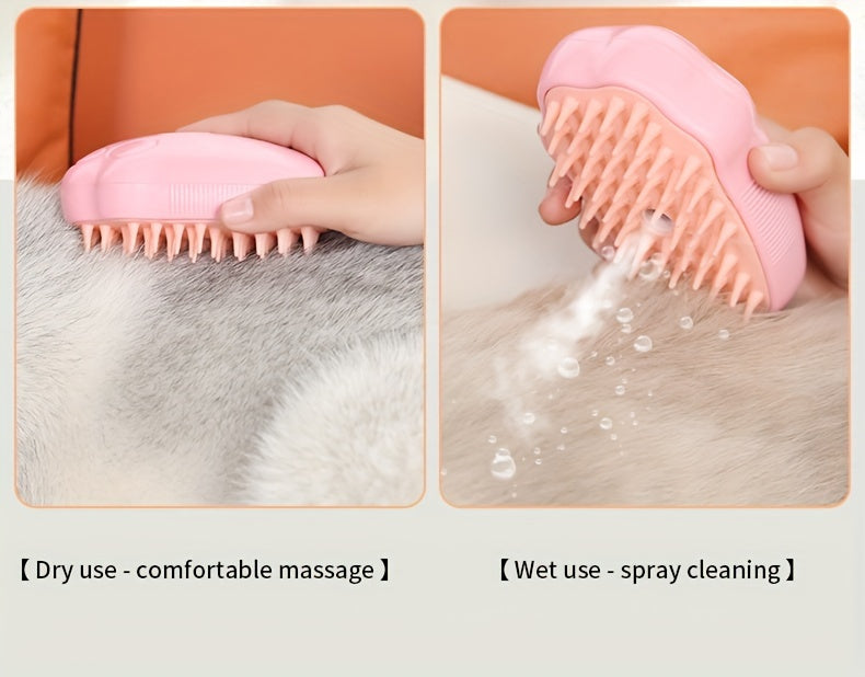 3 In 1 Self-cleaning Massage Combs, Pet Grooming Brush For Cats, Pet Steam Brush USB Charging Cat Comb, Undercoat Hair Removal Comb, Pet Care Electric Spray Massage Cat And Dog Remove Tangled And Loose Hair