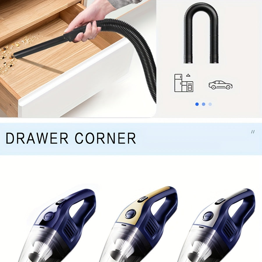 Car Vacuum Cleaner 5000pa Strong Suction, Powerful Handheld Wireless Vacuum Cleaner, USB Charging Long Working, Car Accessories For Men Women, Suitable For Cars, Homes, Offices, Pet Hair Cleaning