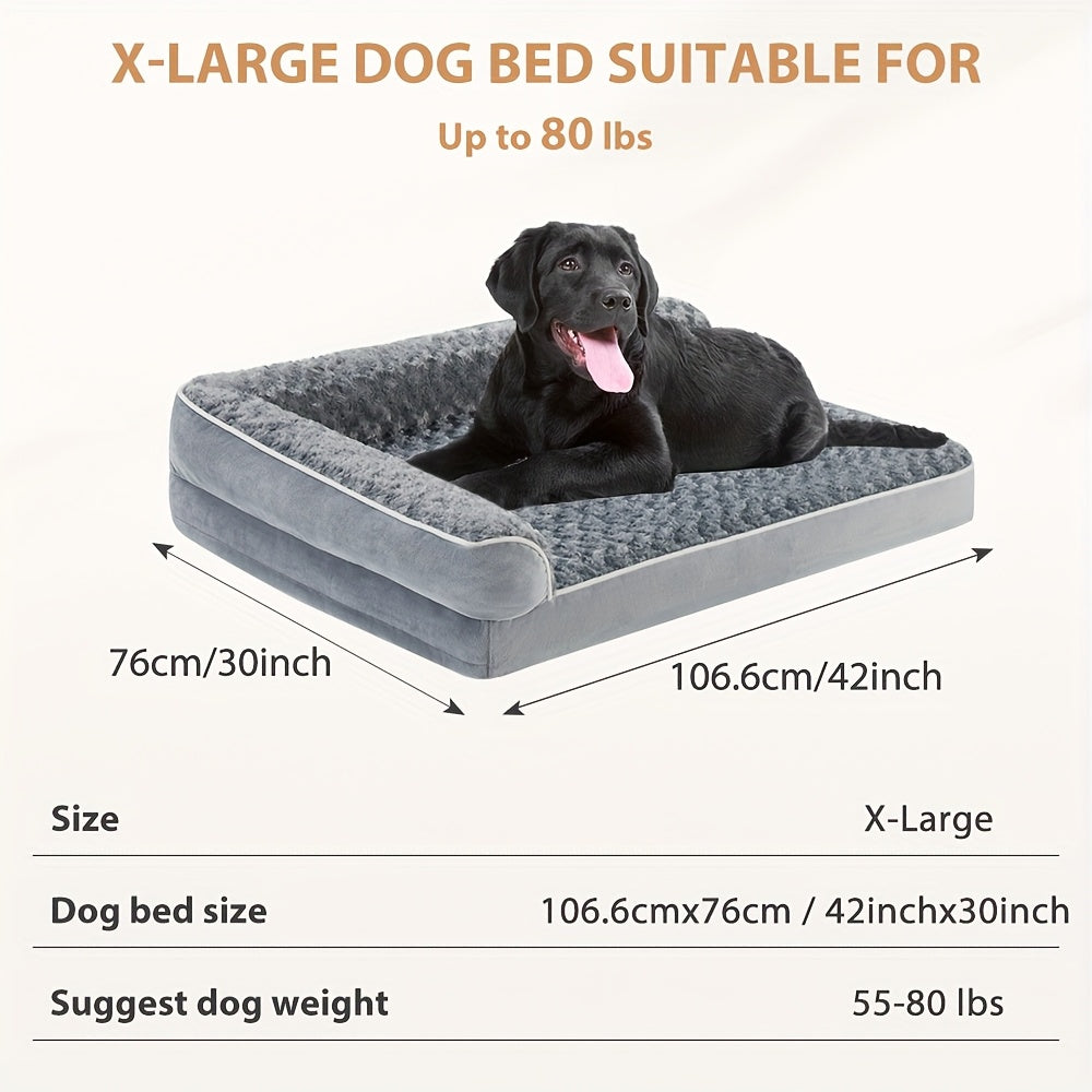 Orthopedic Dog Beds for Large Dogs, Extra Large Waterproof Dog Bed with Removable Washable Cover, Egg Crate Foam Pet Bed, XL Dog Crate Bed, dog beds large sized dog, large dog bed, large dog bed, dog beds for large dogs