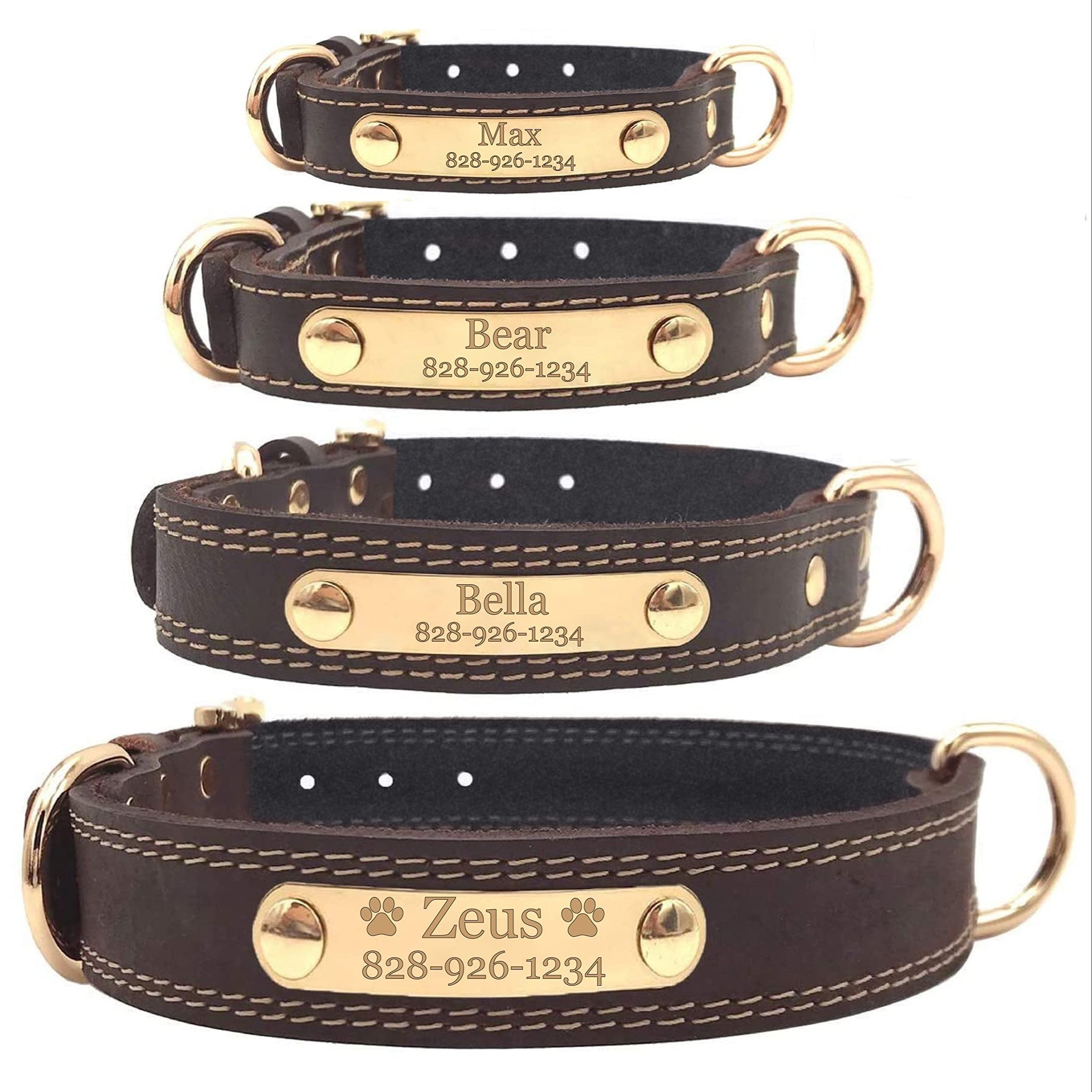 Personalized Dog Collar 1Pc- Custom Engraved With Soft - Engraved Nameplate & Durable ID Tag For All Dog Sizes - Comfortable, Adjustable, And Stylish Pet Accessories