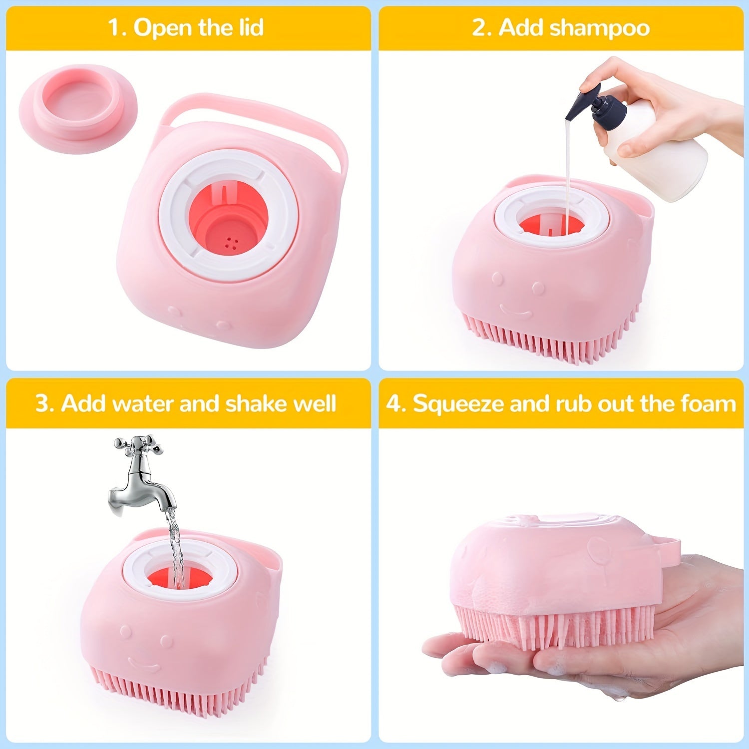 7pcs/set Pet Grooming Set, Self Cleaning Cat and Dog Brush with Nail Clipper, File, Flea Comb, Bath Brush, and Finger Toothbrush