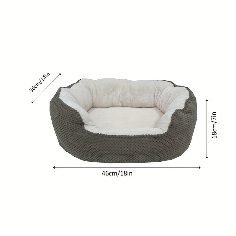 1pc Dog House Multi-color Optional Oval Pet Bed, Suitable For Four Seasons, Dog Kennel Warm And Comfortable Dog Bed Durable Dog Mattress