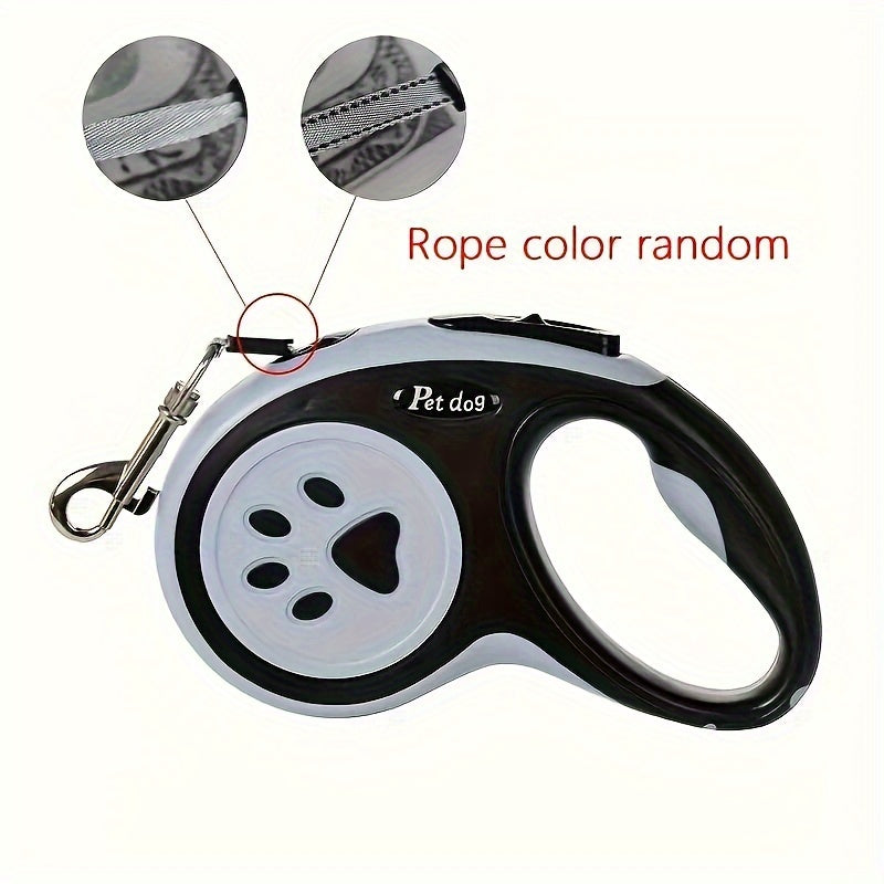 Durable Nylon Retractable Dog Leash With One-Button Control, Great For Outdoor Walks & Travel With Small And Medium Pets