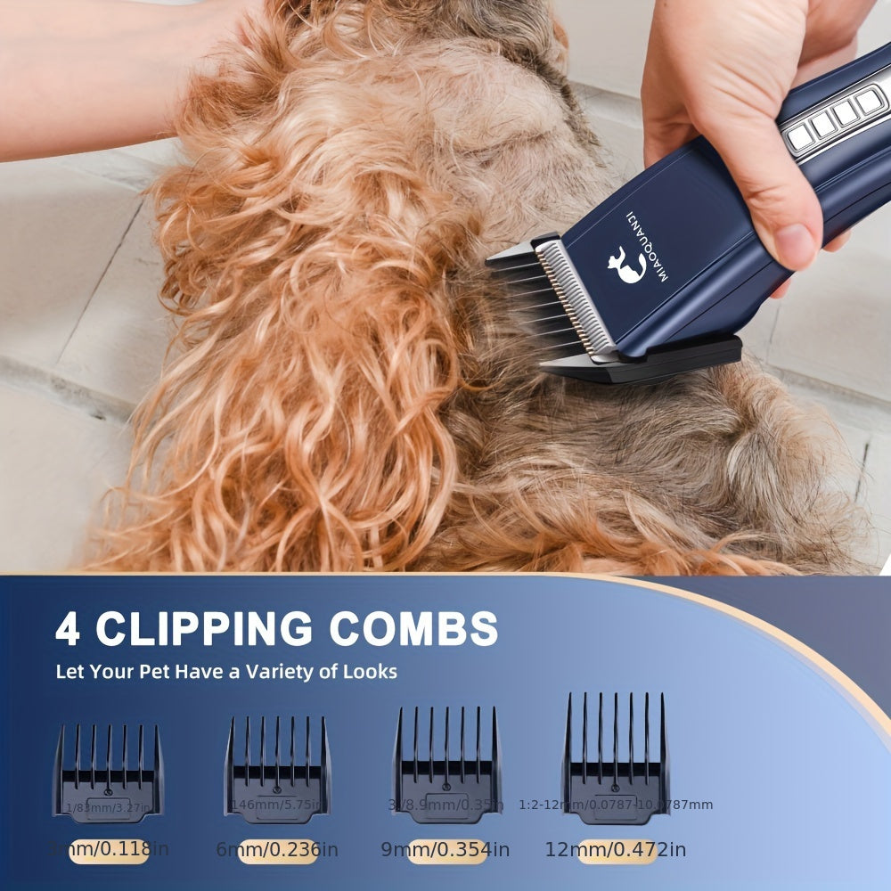 Premium Electric Pet Grooming Clippers - High-Powered & Quiet, Mini USB Charging for Dogs & Cats - Safe, Gentle, Cordless Trimmer - Professional Results at Home