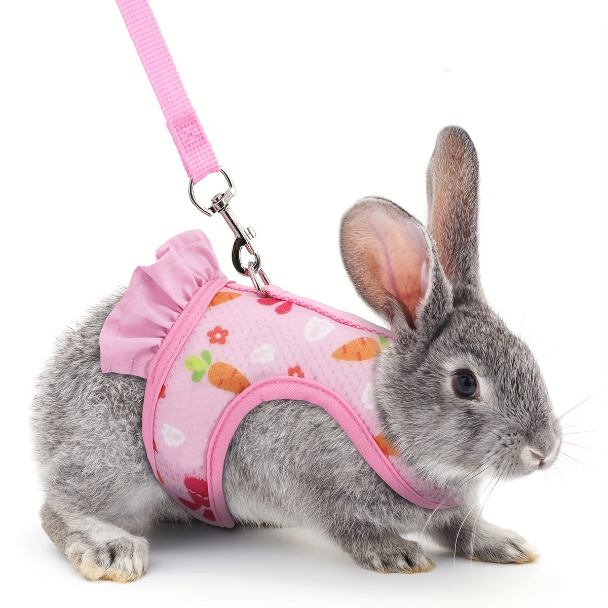 Breathable Mesh Bunny Harness with Fruit Print