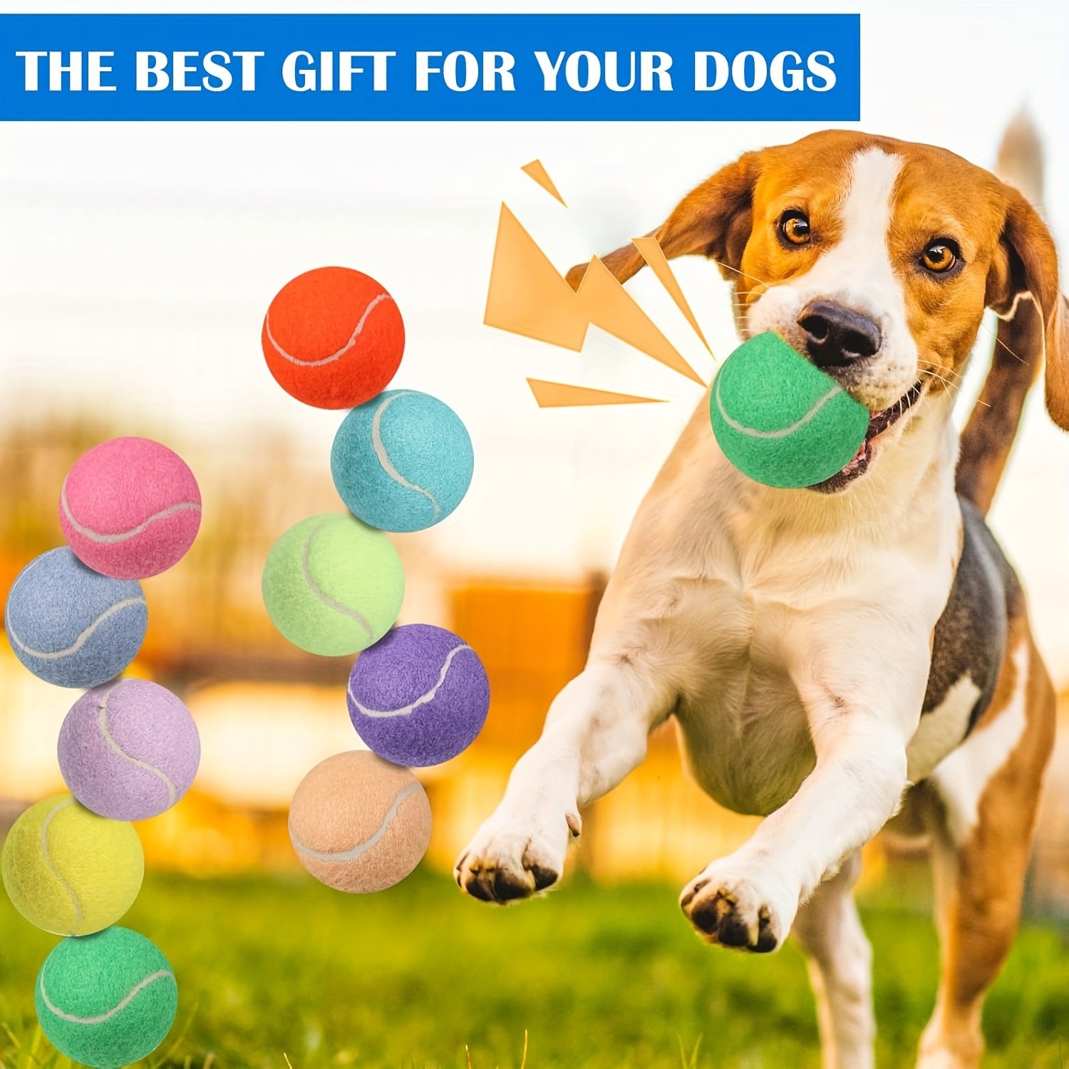 50pcs OUTUS 2.5'' Dog Squeaky Tennis Balls - Medium/Large Puppy Balls with Cartoon Design, Multicolor & Pink Accents for Training, Exercise, Fetch & Play - Durable Rubber Pet Toys for All Breeds, Dog Tennis Balls, Pet Exercis