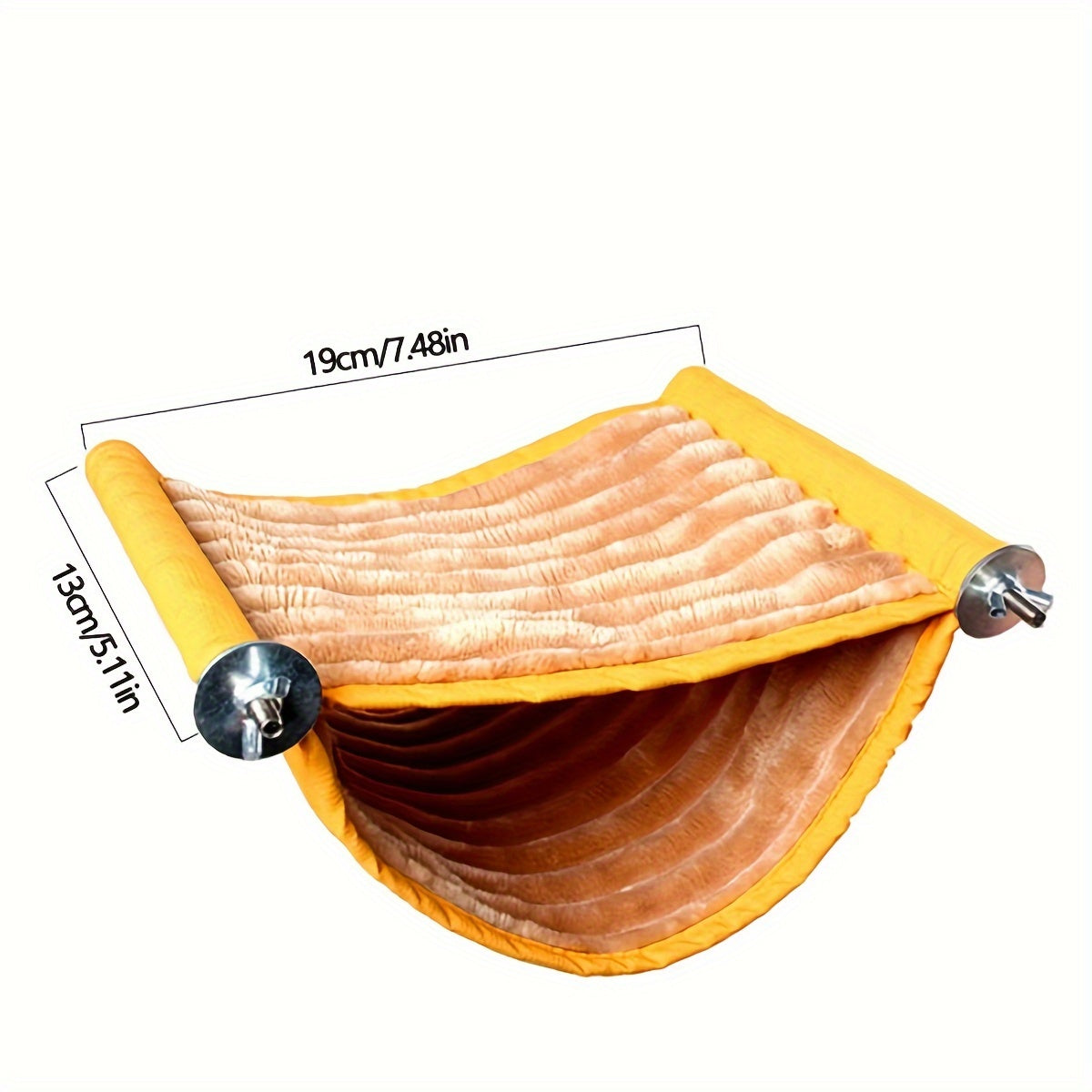 1pc Double-Layer Hanging Hammock For Birds, Warm Winter Nest With Soft Plush Lining, Cage Accessory