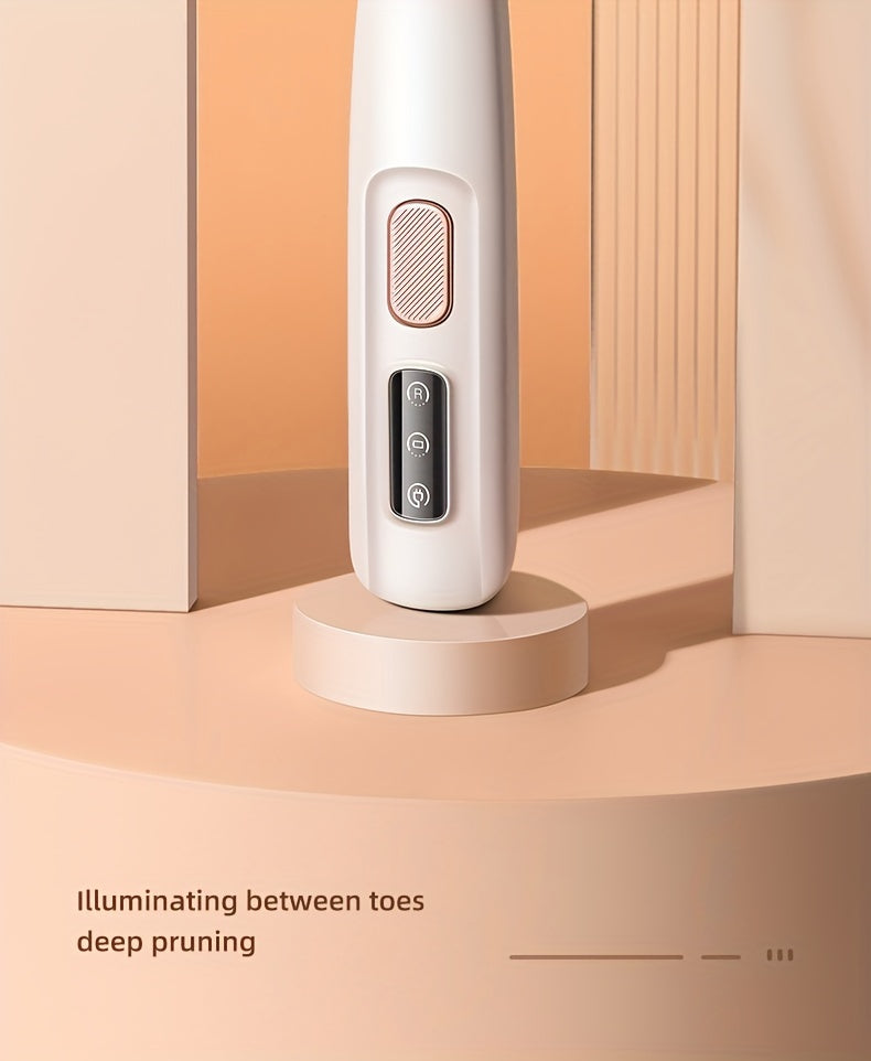 Gentle & Safe Electric Scissors for Dogs and Cats - Quiet Pet Grooming with LED Light - USB/Battery Powered, Rechargeable Lithium Battery, Dual-Mode Trimming