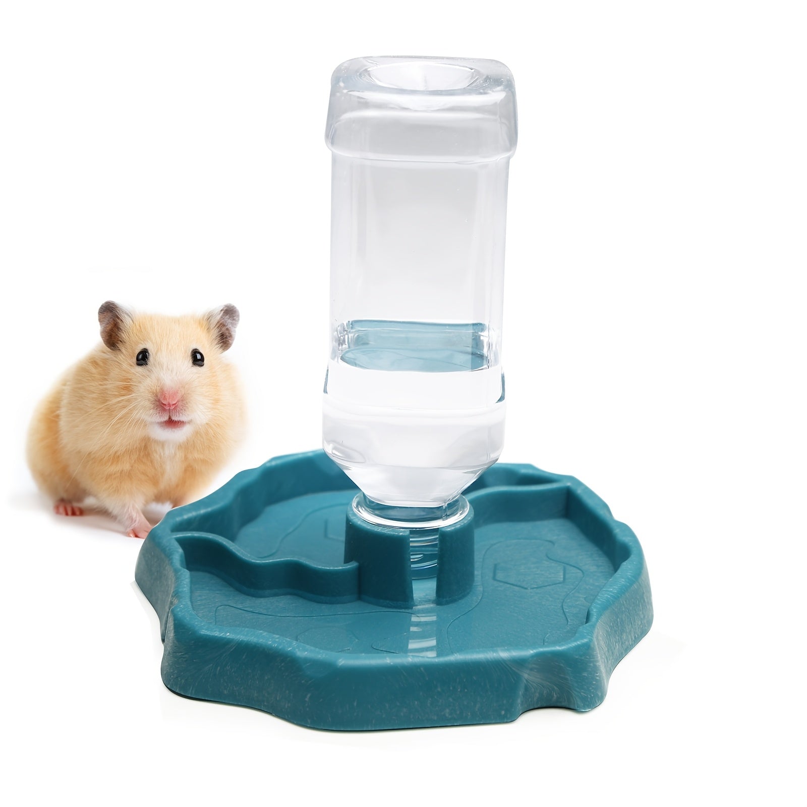 2-in-1 Small Pet Feeding & Watering Bottle - Durable PP Material, Ideal for Rabbits, Hamsters, Chicks, Kittens, and Turtles - Green with Clear Plastic Dispenser