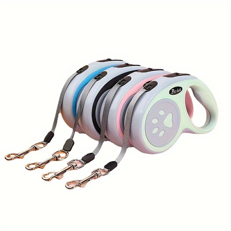 Durable Nylon Retractable Dog Leash With One-Button Control, Great For Outdoor Walks & Travel With Small And Medium Pets