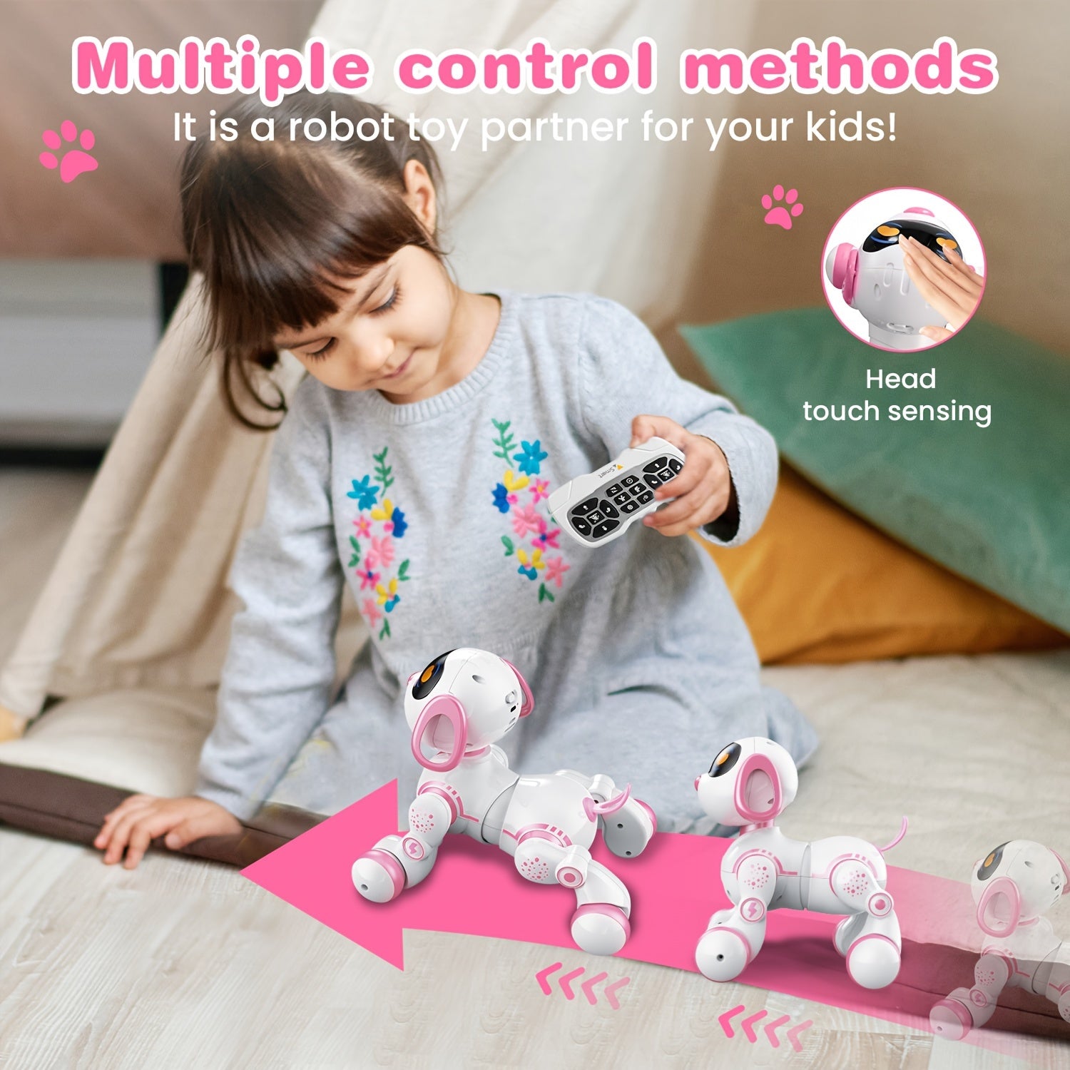FUUY Robot Dog Toy for Kids, singing and dancing interactive companion pet Pet  toy dogs Gifts for boys and girls aged 3 4 5 6 years old