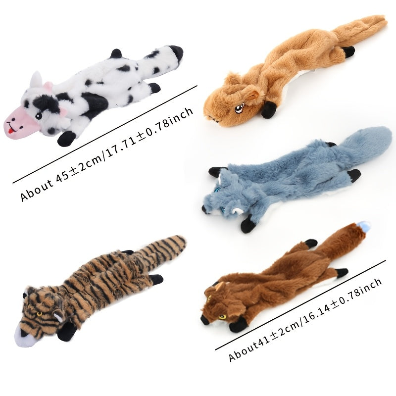 Amazing Pet Dog Squeaky Toys 5 Pack, Pet Toys Crinkle Dog Toy No Stuffing Animals Dog Plush Toy Dog Chew Toy For Large Dogs And Medium Dogs Squeeky Doggie Toys 5 Pack For Large Dogs Multi-Colored