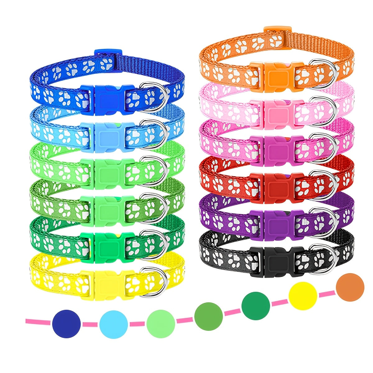 12set Dog Collar and Leash Set