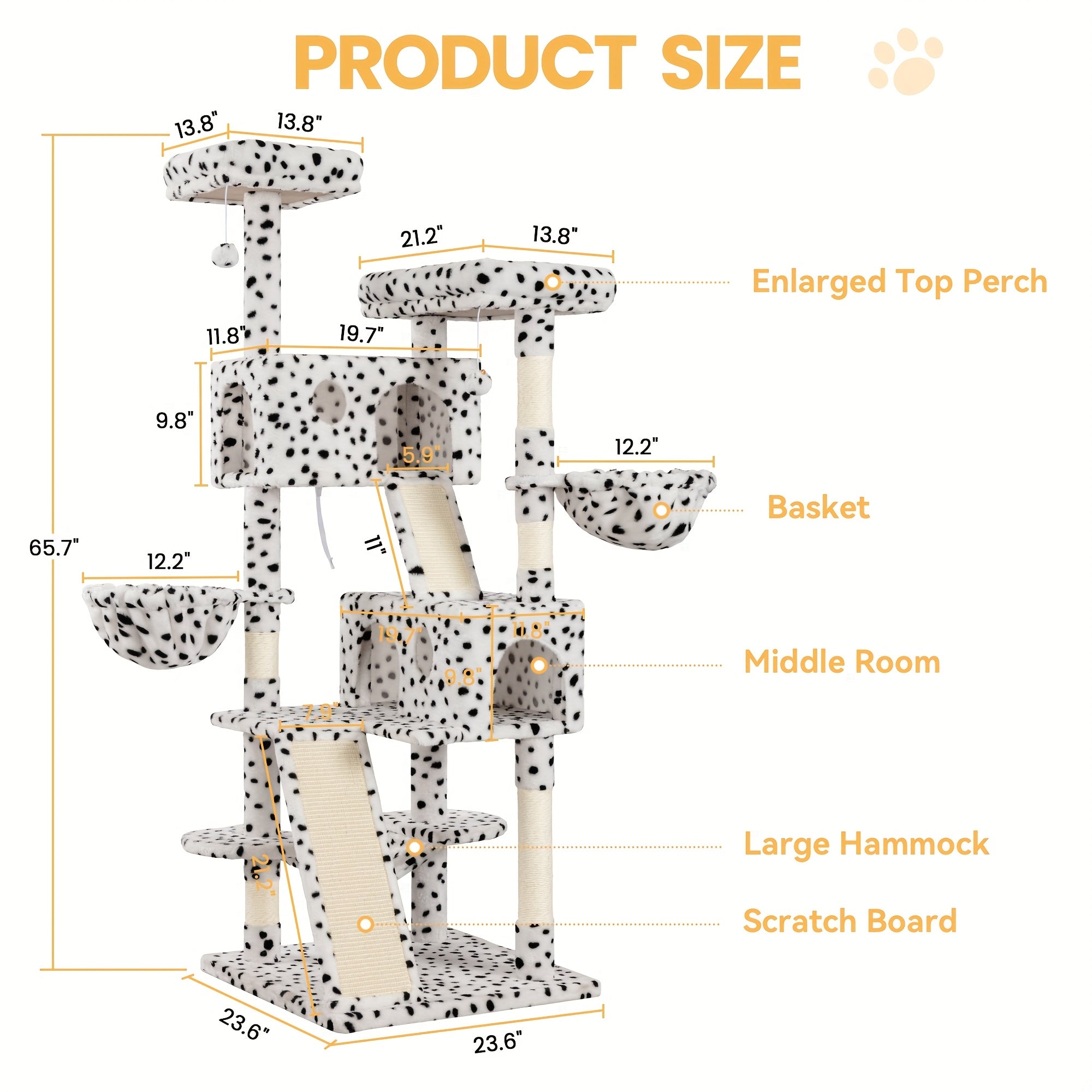 Multi-Level Cat Tree Tower for Indoor Cats