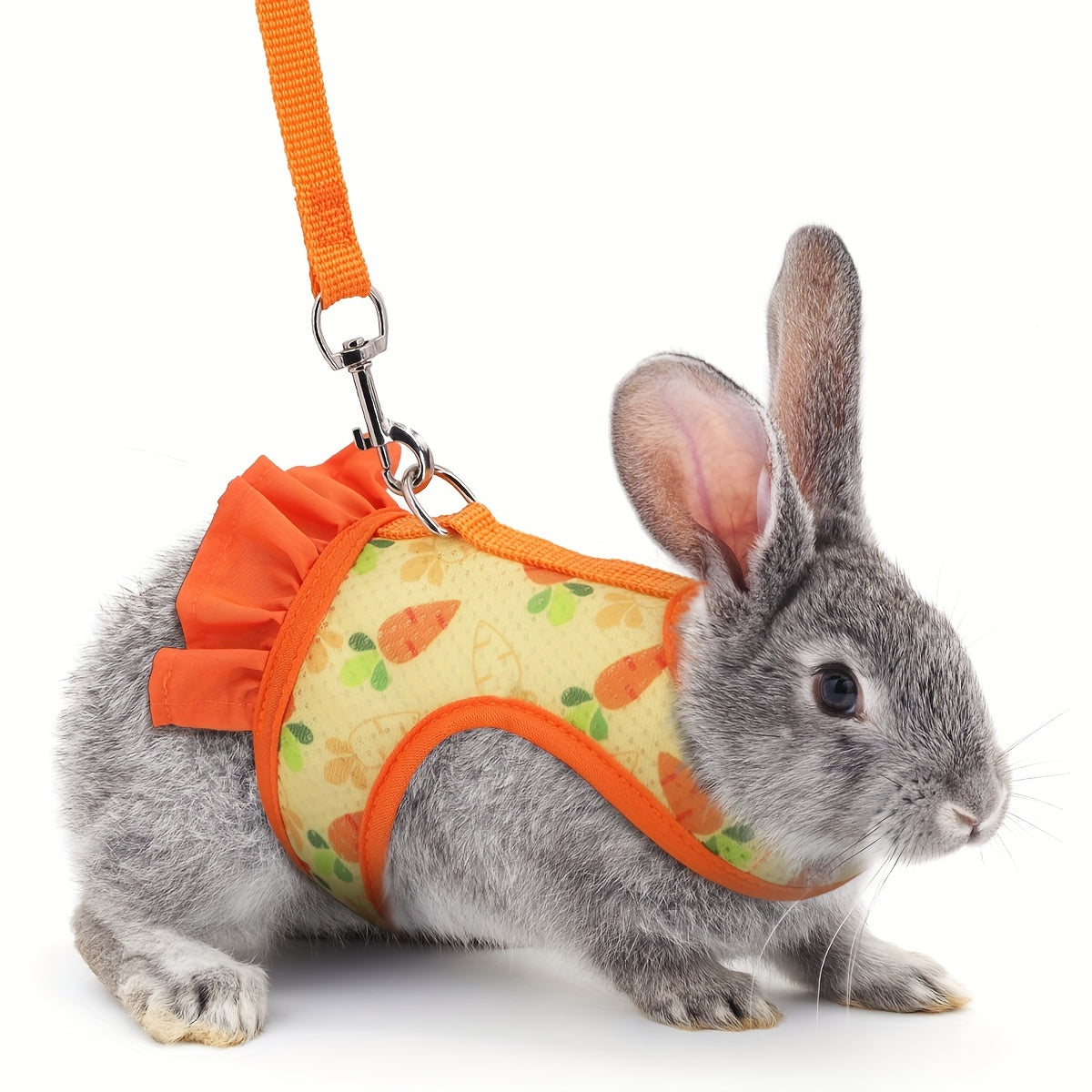 Breathable Mesh Bunny Harness with Fruit Print