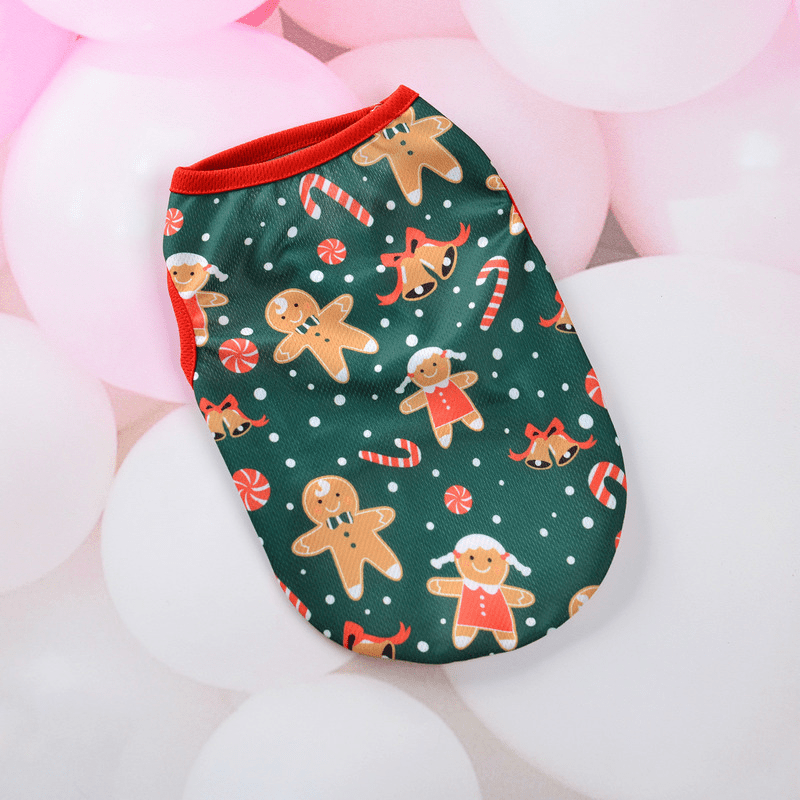 Adorable Holiday Pet Shirt - Christmas Shirts for Small, Cute Dogs and Cats, Festive Clothing Gifts for Pets