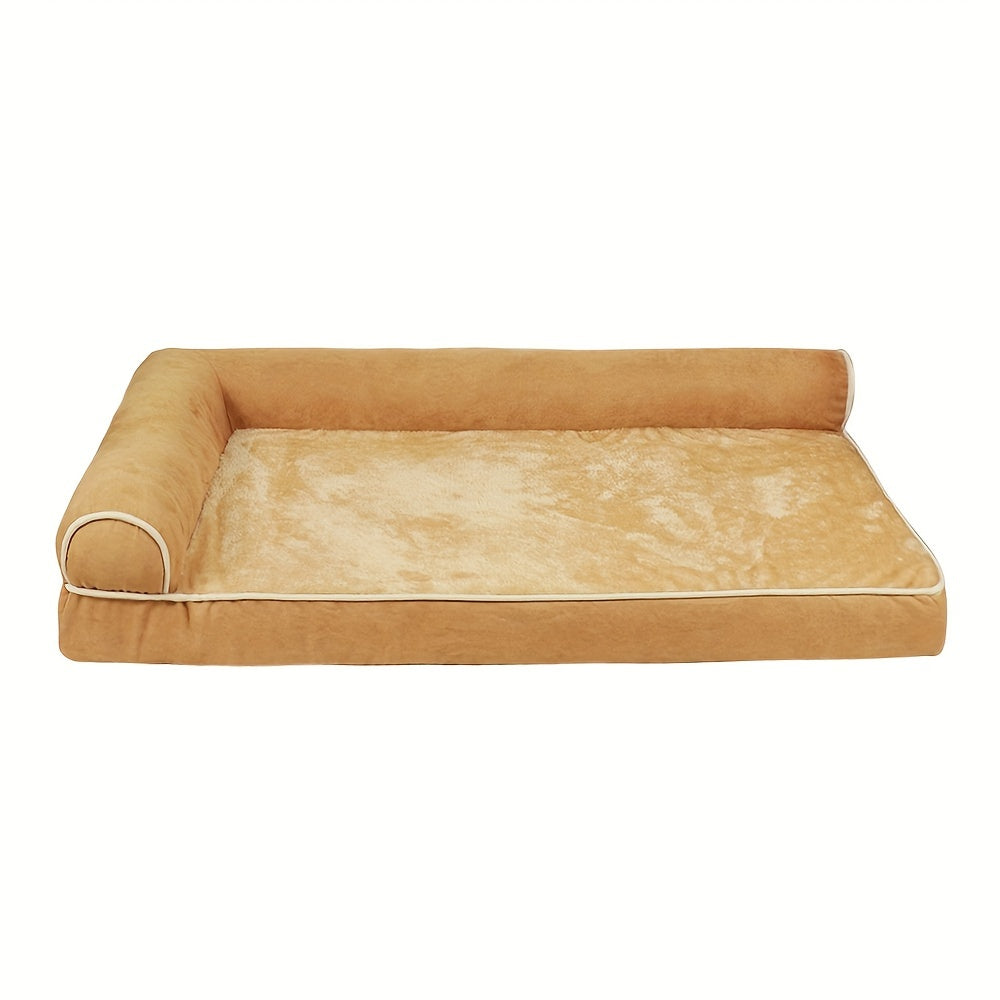 Memory Foam Orthopedic Dog Bed For Medium Dogs, Waterproof Medium Dog Beds With Washable Removable Cover, Dog Sofa Bed, L Shaped Pet Bed With Waterproof Lining And Nonskid Bottom