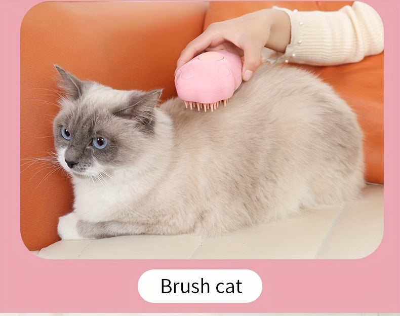 3 In 1 Self-cleaning Massage Combs, Pet Grooming Brush For Cats, Pet Steam Brush USB Charging Cat Comb, Undercoat Hair Removal Comb, Pet Care Electric Spray Massage Cat And Dog Remove Tangled And Loose Hair