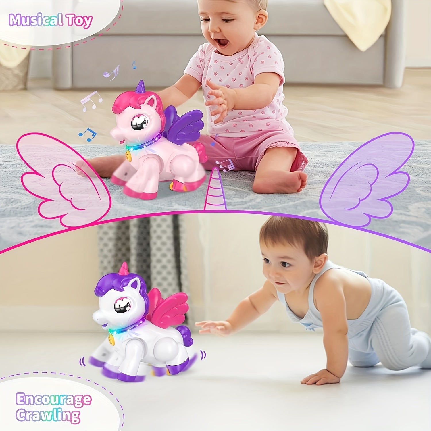 Magical Unicorn Electronic Pet Toy with Lights & Sounds - Perfect Educational Play for Youngsters Ages 0-6, Ideal Birthday, Halloween, Christmas Gift