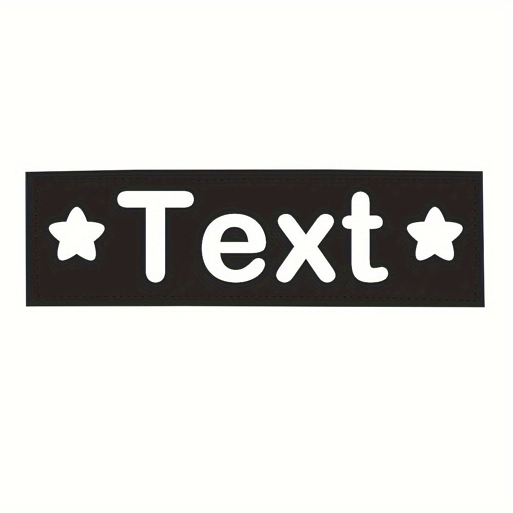 2 PCS/lot Personalized Dog Name ID Tag Pet Harness Custom Labels Removed Stickers ID Dog Chest Strap Vest Collar Patches