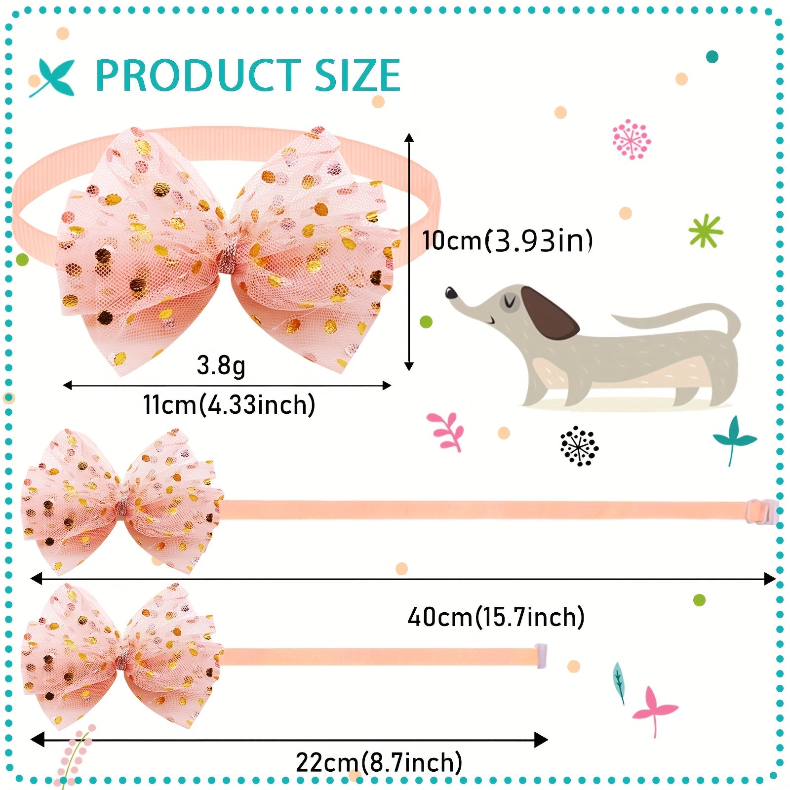 30pcs Elegant Pastel & Bright dog bows - Soft, No-Sew Press-On Closure, for Small/Medium/Large Dogs - Perfect for Everyday, Parties, Photo Shoots - Bulk Pet Collar Decorations (30 Count), Dogs Accessories, Glittery Bow Design