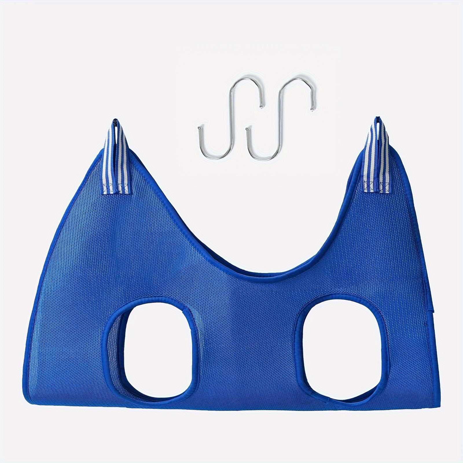 Secure & Easy Comfort-Grip Pet Grooming Hammock - Durable Polyester Non-Slip Adjustable Straps for Small to Medium Dogs and Cats, Blue