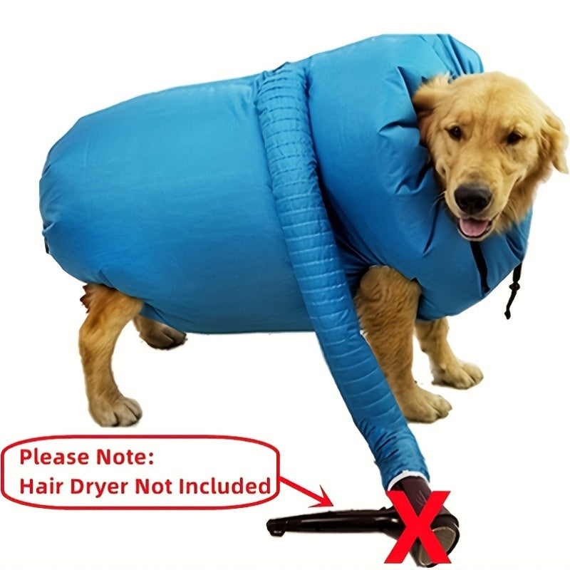 1pc Foldable Dog Blow Dry Bag, Quick Hair Dryer for Pet Grooming, No Power, Polyester, Battery Not Included