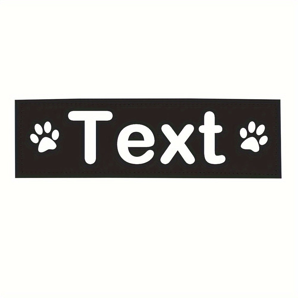 2 PCS/lot Personalized Dog Name ID Tag Pet Harness Custom Labels Removed Stickers ID Dog Chest Strap Vest Collar Patches