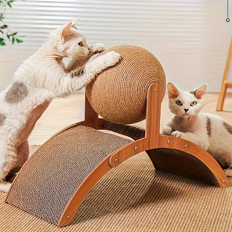 Sisal Cat Scratching Ball, Cat Scratcher Toy, Cat Scratch Board, Wear Resistant Indoor Cats Toy, Interactive Pet Toy-Valentines day