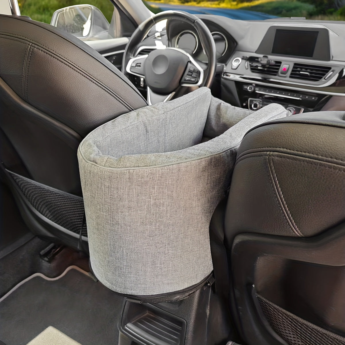 Pet Booster Seat For Cars, Dog Car Carrier With Safety Harness, Central Control Pet Nest, Portable Travel Vehicle Pet Bed