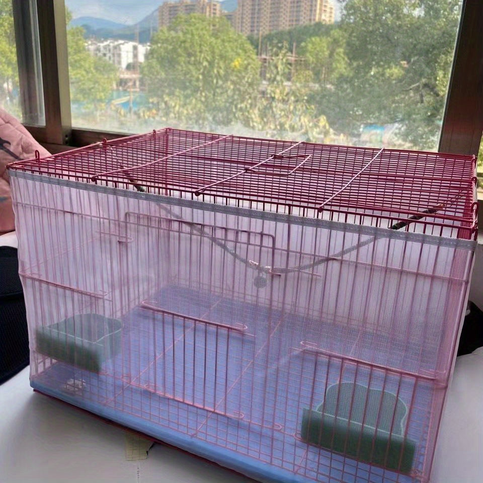 A Soft Mesh Bird Cage Cover - Easy Cleaning, Keeps Your Birdcage Clean and Fresh, Perfect for Small to Medium Birds, Birdcage Accessories