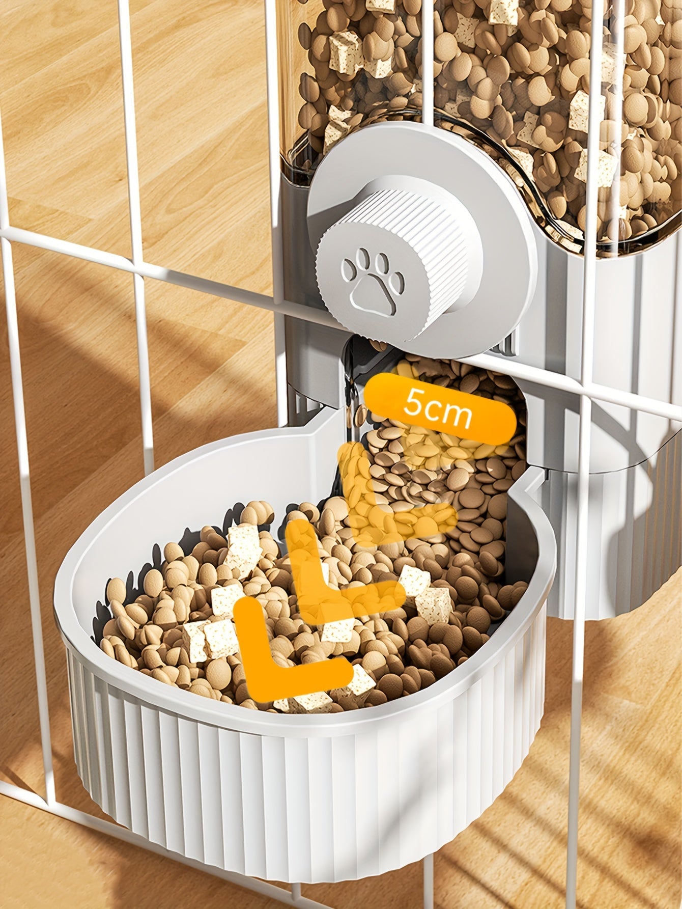 40.58oz Large Capacity Hanging Pet Feeder and Water Dispenser, Suitable for Rabbits, Cats, Dogs, and Other Pets