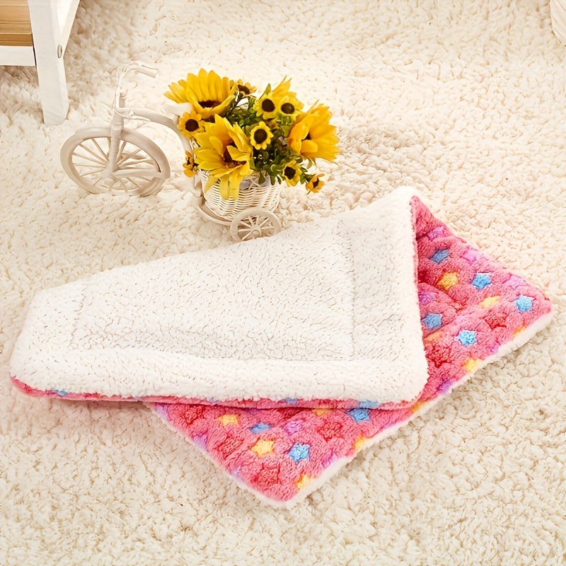3pcs Pet Bed Set, Non-Skid Bottom, Polyester Fiber Fill, Soft Plush Cat Mat for Small Cats and Dogs, Cozy Pet Cushions for Indoor Use