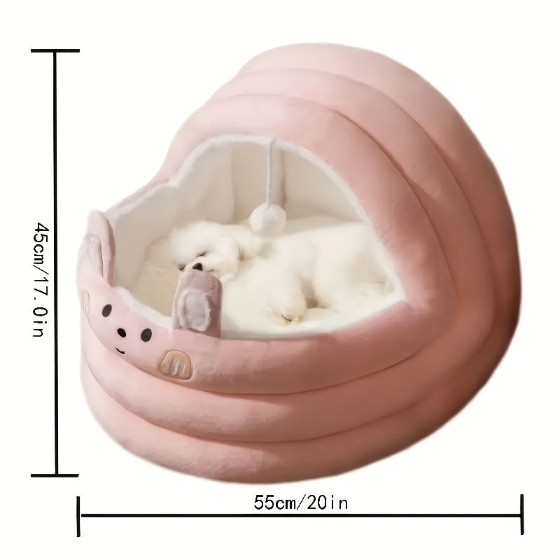 Cute Dog Bed Mat, Removable, Plush, Thick, Comfortable And Warm Pet Bed