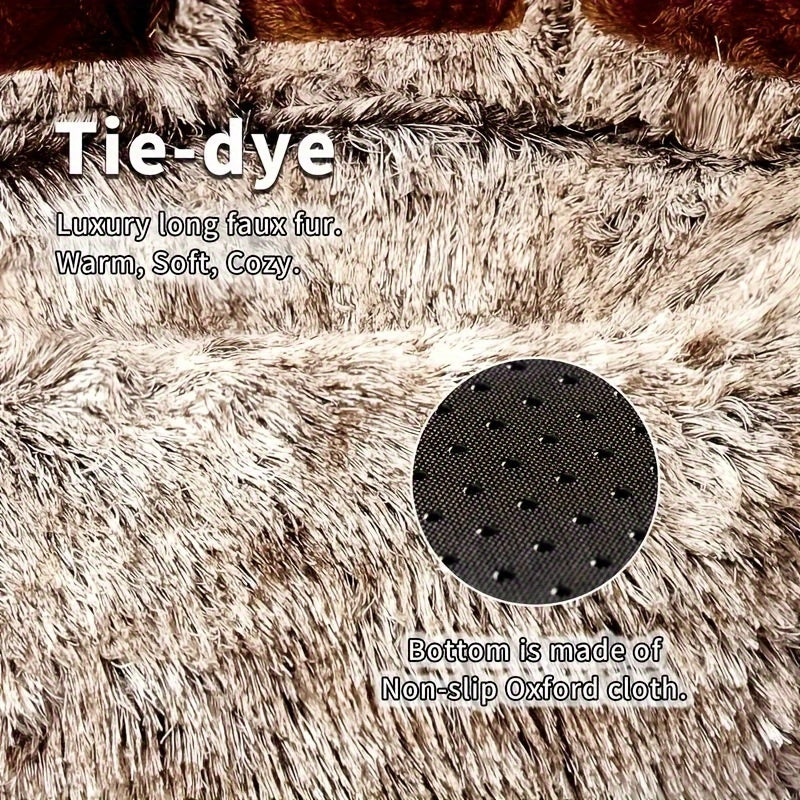 1pc Soft Plush Polyester Bear Paw Shaped Pet Bed, Calming Donut Dog Cat Cuddler Lounger, Warm Comfortable Round Pet Mat, Assembly Not Required for Cats and Small Dogs