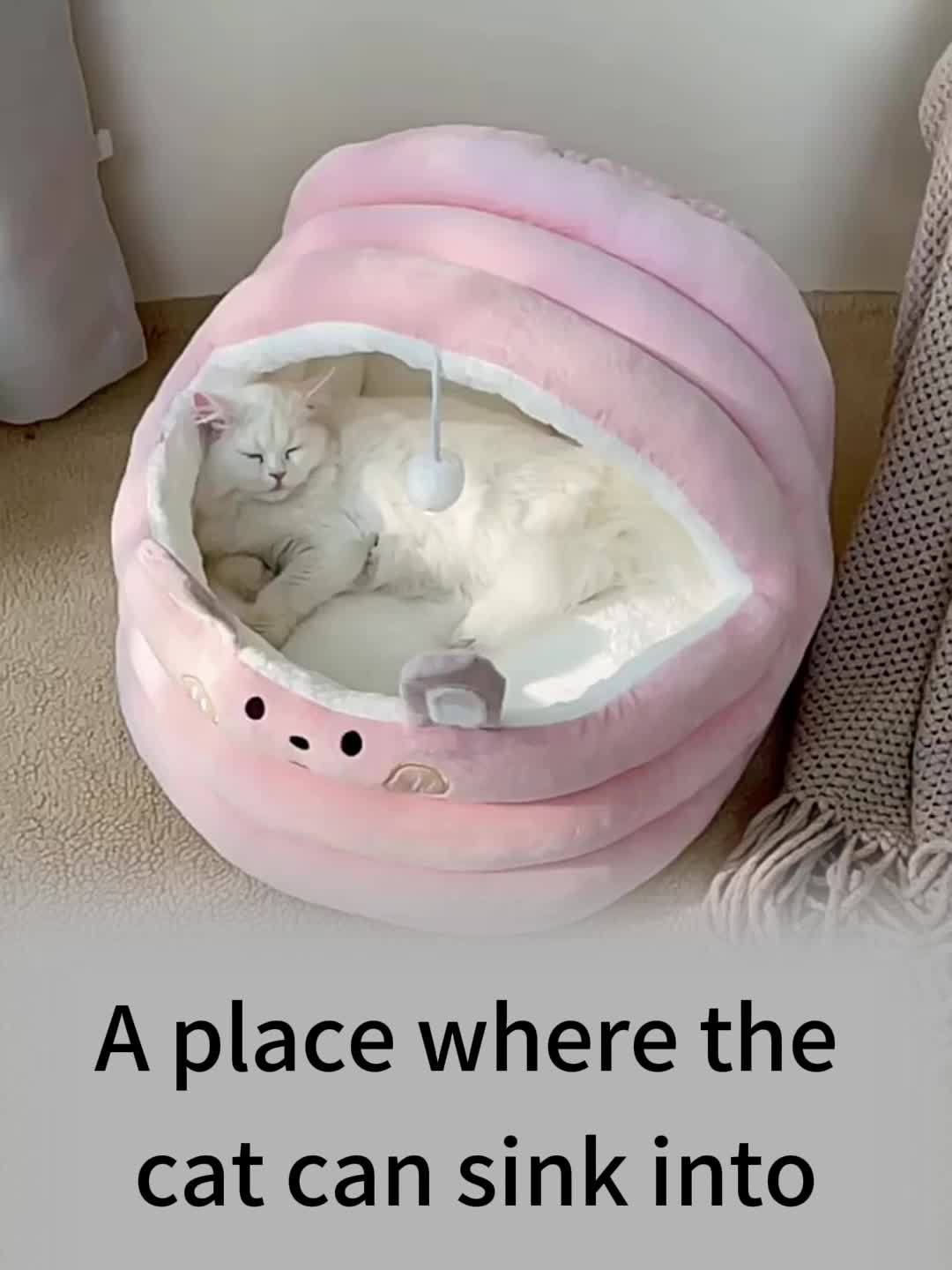 Cute Dog Bed Mat, Removable, Plush, Thick, Comfortable And Warm Pet Bed
