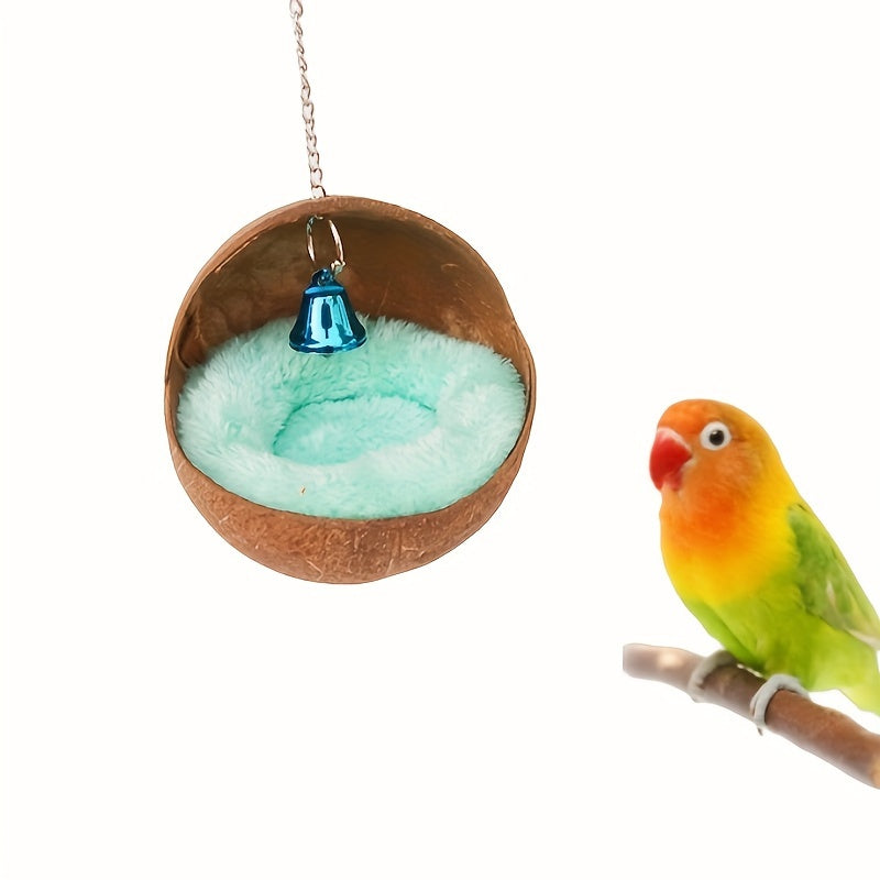 Natural Coconut Shell Bird Nest House