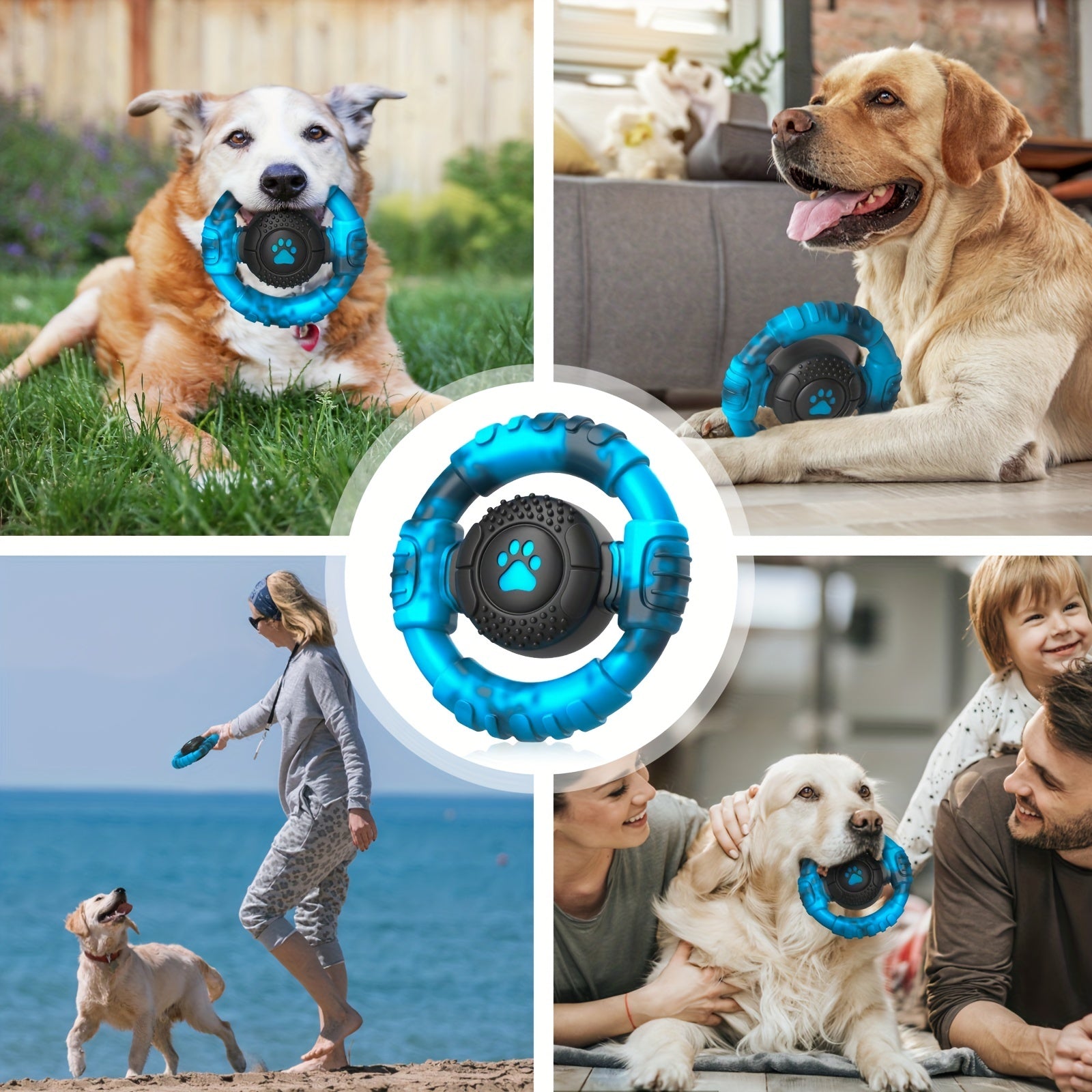 Dog Chew Toys Squeak Chewing Toys Durable Interactive Puppy Toy Teeth Cleaning Nylon Pet Toys