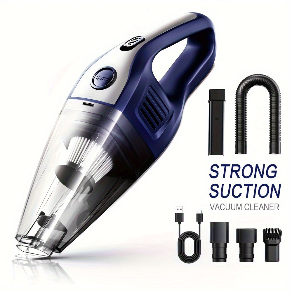 Car Vacuum Cleaner 5000pa Strong Suction, Powerful Handheld Wireless Vacuum Cleaner, USB Charging Long Working, Car Accessories For Men Women, Suitable For Cars, Homes, Offices, Pet Hair Cleaning