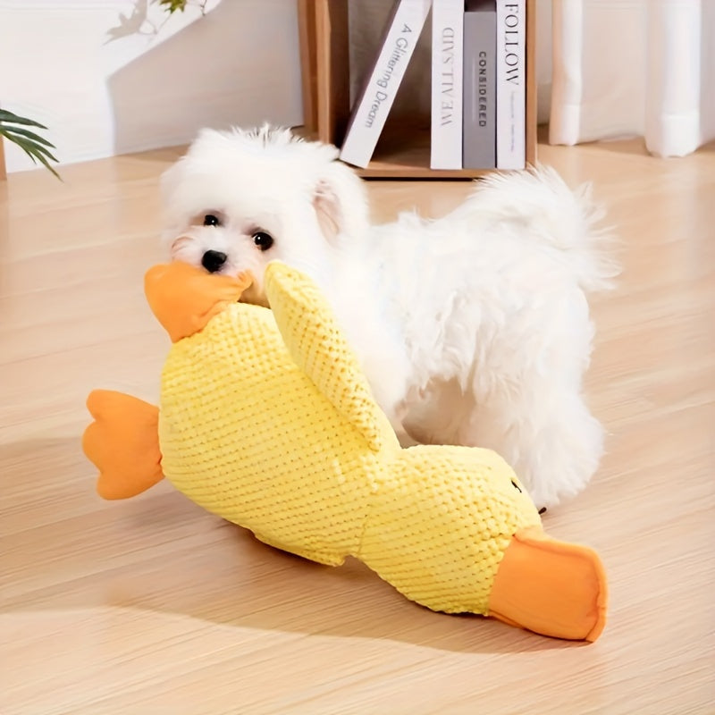 Squeaky Plush Duck Dog Toy - Durable Chew and Play Companion for Medium Breeds, Soft Interactive Pet Toy