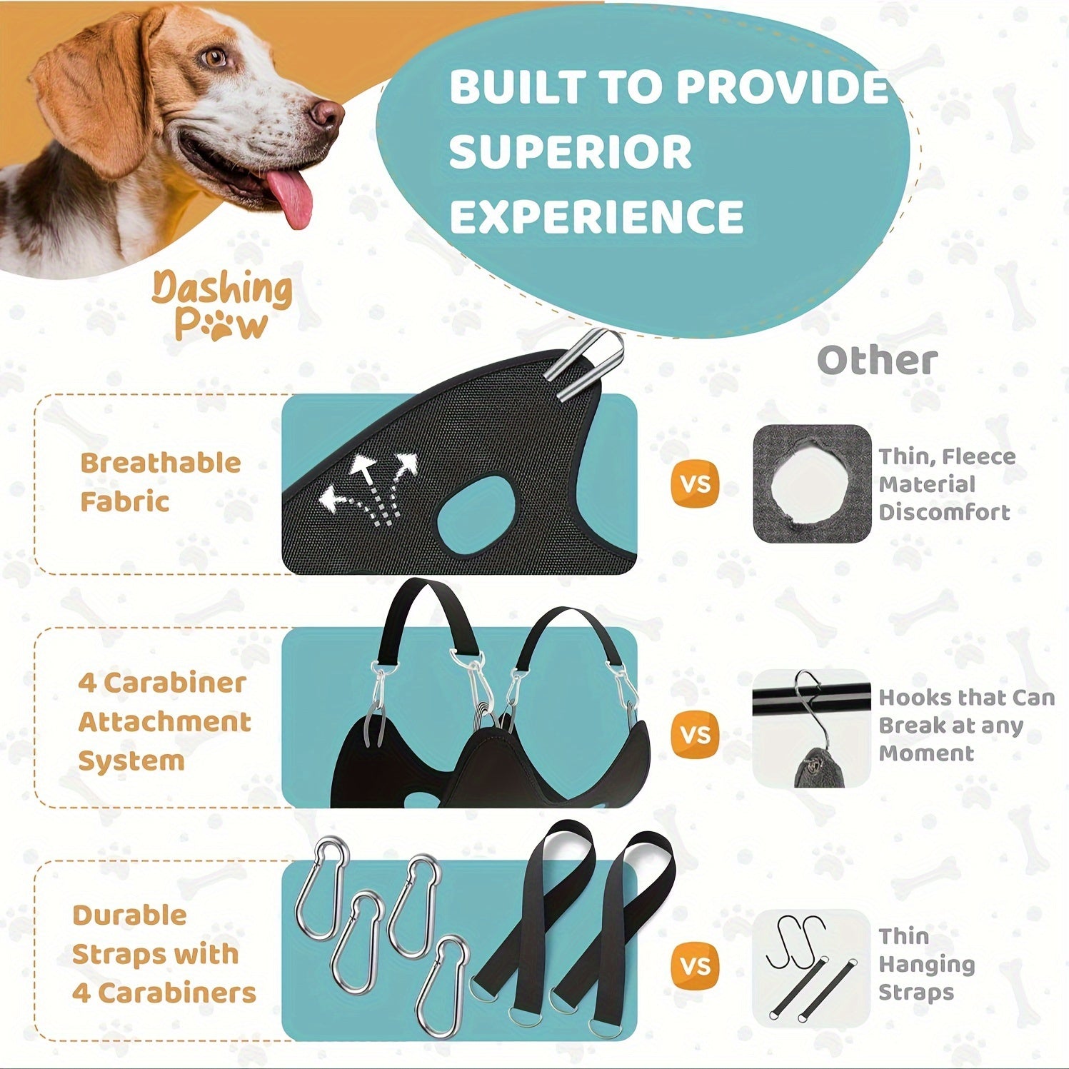 Dog Grooming Hammock Sturdy & Safe Dog Hammock For Grooming With Durable Carabiner Clips & Straps Soft, Comforting Dog Grooming Harness Pet Grooming Hammock + Nail Trimmer For Large Dogs