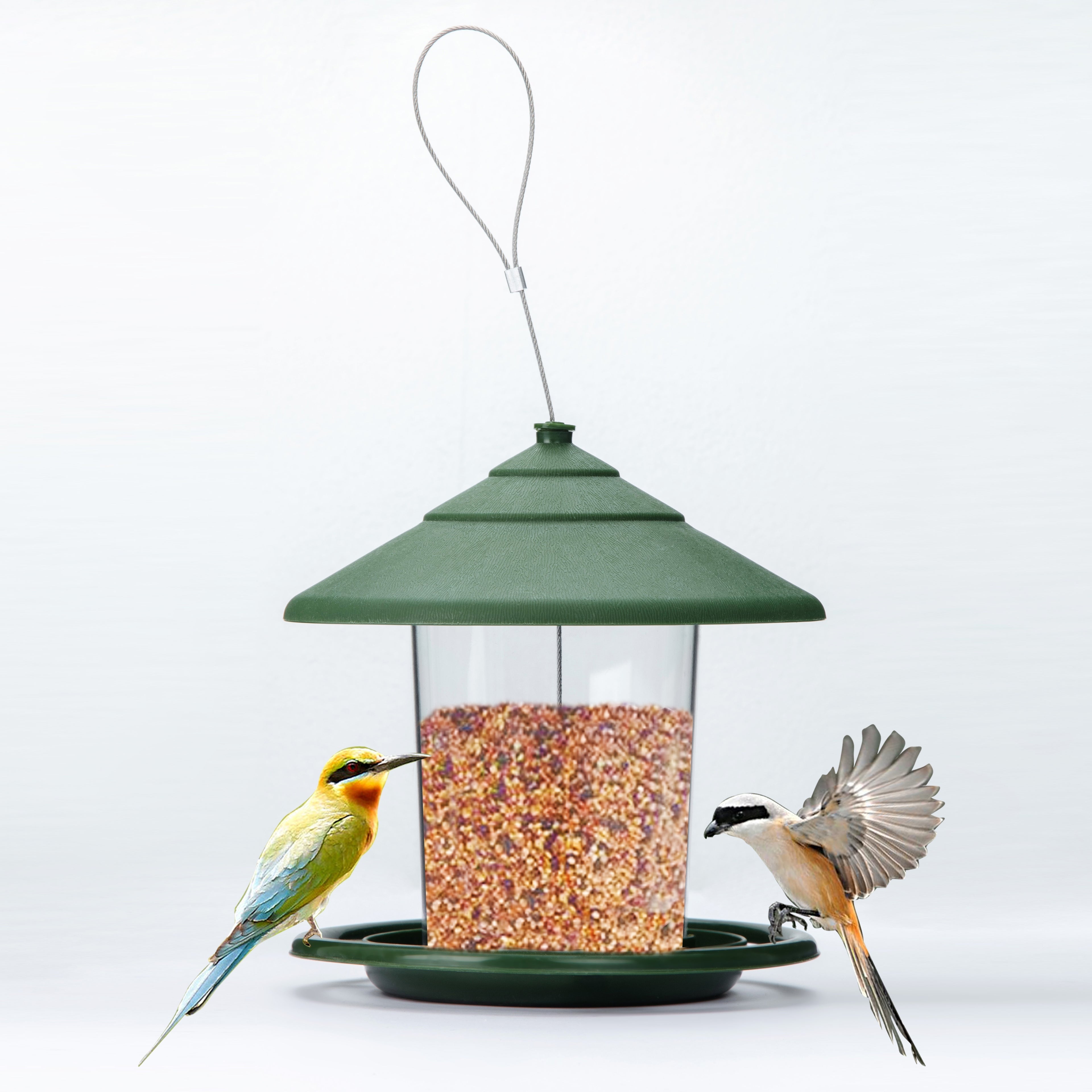 Outdoor Hanging Wild Bird Feeder for Garden and Yard Decoration - Attracts Various Bird Species with Easy-to-Fill Design - Durable Metal Construction - Suitable for Spring, Summer, Autumn, Winter - Perfect Gift for Bird Lover